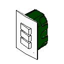 Vista da família Interruptor (3 teclas) 4×2 – Drywall no Revit