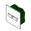 Vista da família Interruptor (2 tecla) 4×4 – Drywall no Revit