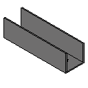 Vista da família Perfilado Emenda Externa I no Revit