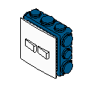 Vista da família Interruptor (2 tecla) 4×4 – Parede de Concreto no Revit