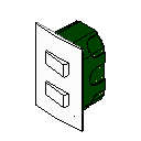 Vista da família Interruptor (2 tecla) 4×2 – Drywall no Revit